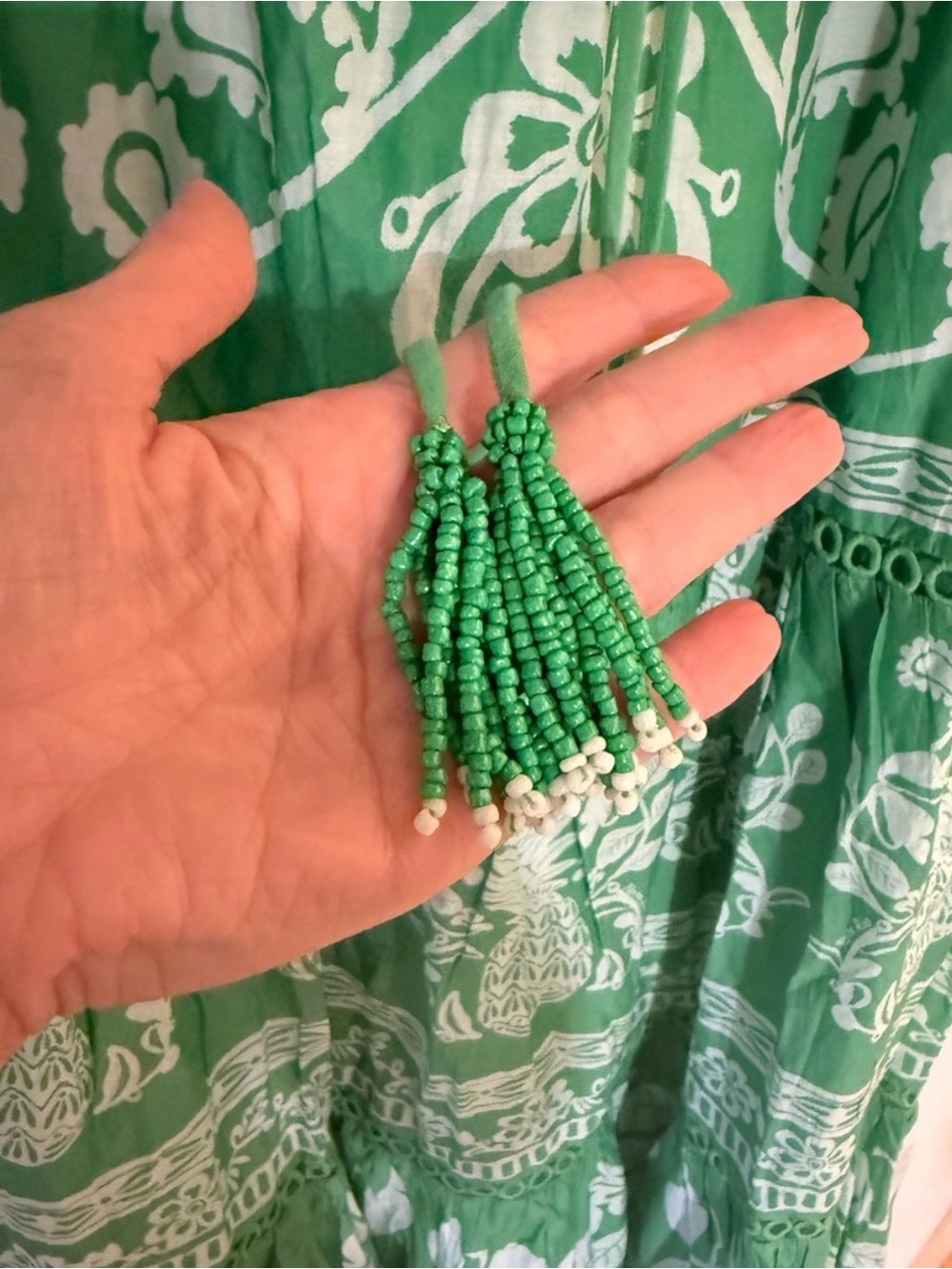 FARM Rio One-Shoulder Green and White Floral Maxi Dress - Picture 2 of 6